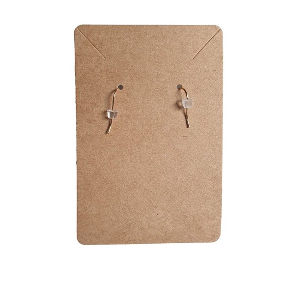 Brass Tone Filigree Dangle Rhinestone Vintage Earrings Women Jewelry Costume - Picture 3 of 3